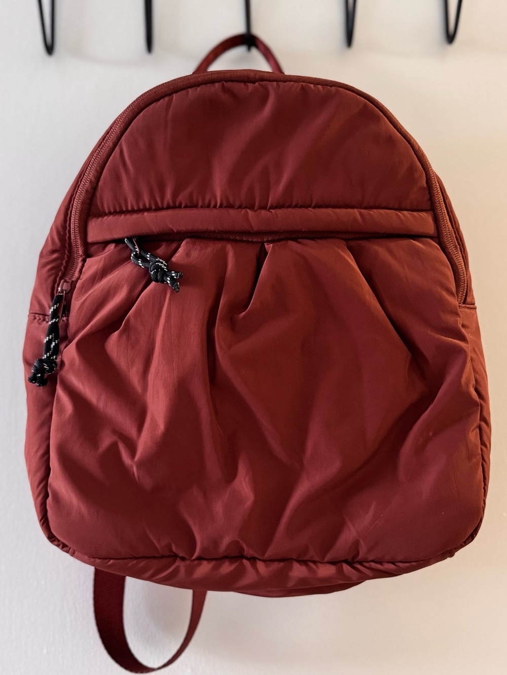 Everyday Padded Backpack in Rust Red